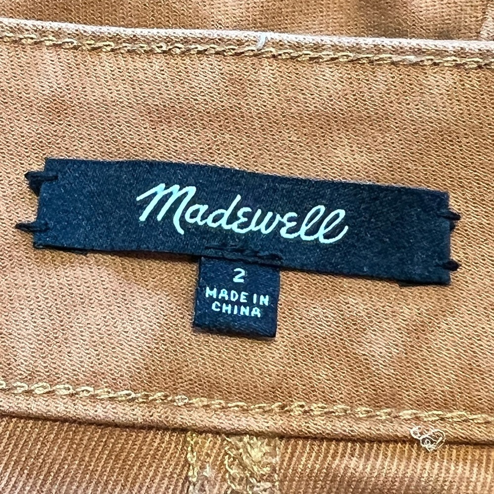 Madewell Orange Mini Skirt Size 2 - Picture 2 of 8